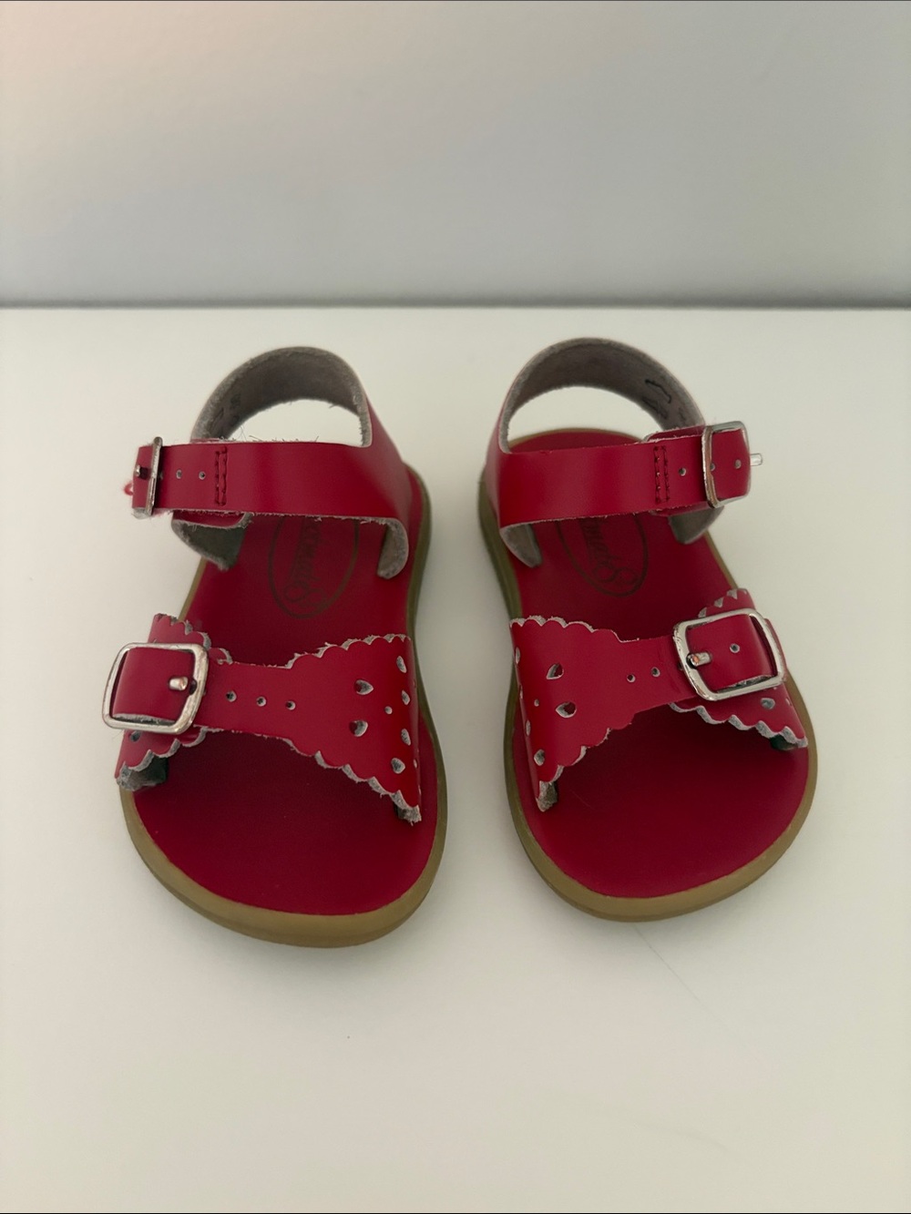 Footmates Red Leather Sandals